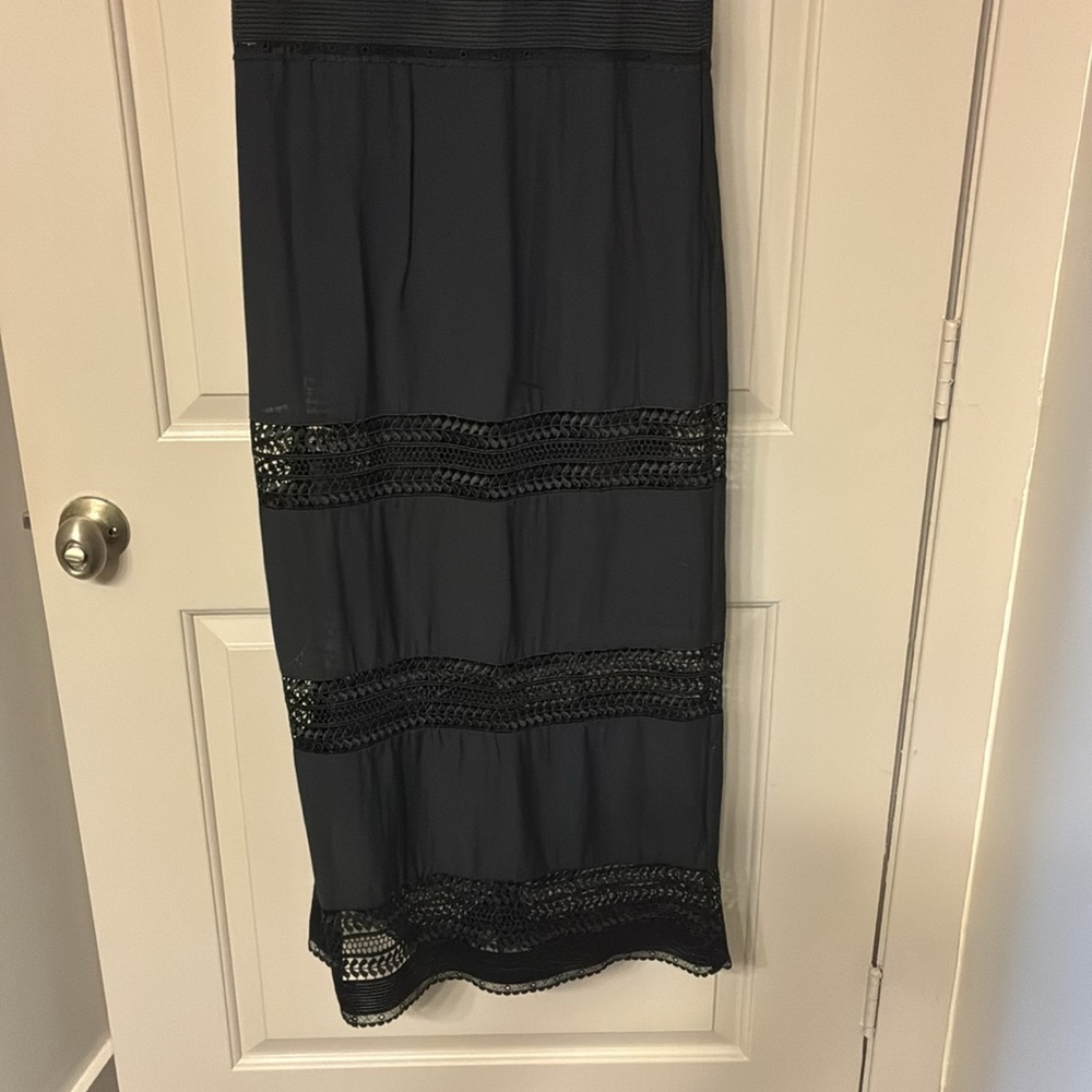 NWOT Banana Republic Black Tiered Maxi Dress Size XS - Picture 6 of 10